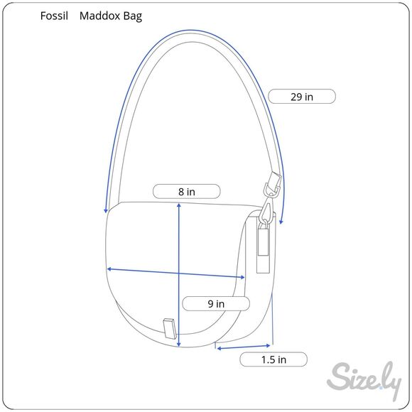 Vintage Fossil Maddox Small Flap Shoulder Bag Pebble Leather Brown - Picture 9 of 9